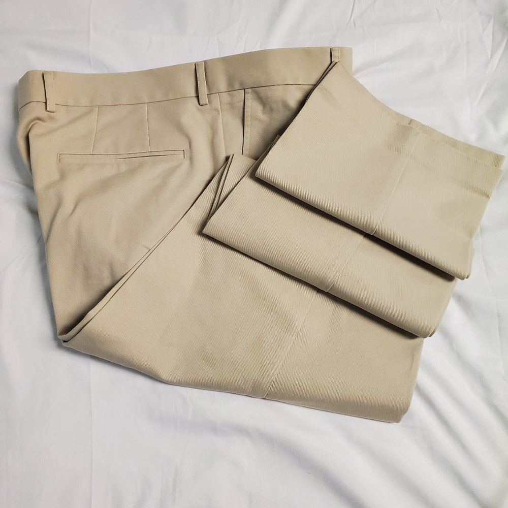 Mens Tan Khaki Casual Business Dress Pants Trouser